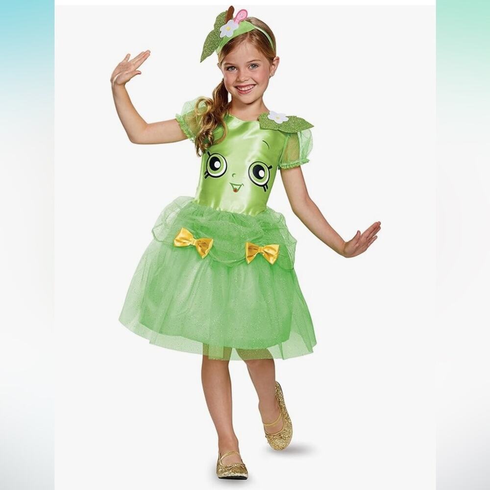 Shopkins Apple Blossom Green Classic Dress‎ Girl's Kid's Halloween Costume Sz M